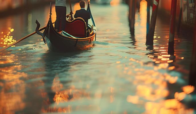Venecia en góndola.