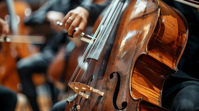 Close-Up of a Cello During a Performance