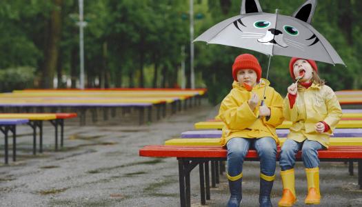 Paraguas infantiles para cantar bajo la lluvia